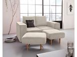 2-Sitzer "Looksv", beige, B:172cm H:96cm T:107cm, LOOKS BY WOLFGANG JOOP, Sofas, 2-Sitzer, Verwandlungssofa: aus Sofa wird Sofa mit 2 Hockern