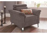 Sessel SIT & MORE "Arngast", grau (taupe), B:101cm H:84cm T:93cm, Luxus-Microfaser ALTARA NUBUCK (100% Polyester);Struktur (100% Polyester);Flachgewebe (90% Polyester; 10% Polyamid), Sessel, Sessel, inklusive Federkern und Kopfteilverstellung