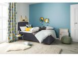 Boxbett HOME AFFAIRE "Mieke", grau (anthrazit), B:133cm L:210cm, Struktur imprägniert (100%), Komplettbetten, Boxbett, incl. Bettkasten und Topper, Bezug imprägniert, 2 Breiten