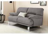2-Sitzer TRENDMANUFAKTUR "Cecilia II, mit italienischem Design, tollen Details", silber, B:162cm H:87cm T:89cm, Struktur fein (100% Polyester);Microfaser Vintage (100% Polyester);Struktur (100% Polyester), Sofas, 2-Sitzer, und tollem Sitzkomfort