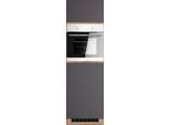 Backofenumbauschrank KOCHSTATION "KS-Riesa", grau (matt grau), B:60cm H:200cm T:60cm, Holzwerkstoff, Schränke, Backofenumbauschrank, Breite 60 cm, MDF-Fronten