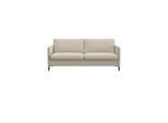 2,5-Sitzer FLEXLUX "Fiore, super bequem durch hochwertigen Sitzaufbau mit Kaltschaum", weiß (sanftes weiß), B:181cm H:85cm T:92cm, 100% Polyester, Sofas, 2 5-Sitzer, schmale Armlehnen, Füße Alu+schwarz