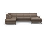 Wohnlandschaft SIT & MORE "Scarlett U-Form", grau (taupe), B:333cm T:226cm, Sofas, Wohnlandschaft, inklusive Kopfteilverstellung, wahlweise mit Bettfunktion, Bettkasten
