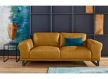 2,5-Sitzer W.SCHILLIG "montanaa", gelb (kurkuma z69), B:212cm H:78cm T:94cm, Sofas, 2 5-Sitzer, mit Metallkufen in Schwarz pulverbeschichtet, Breite 212 cm