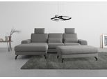 Ecksofa SIT & MORE "Cinturo L-Form", grau, B:283cm H:88cm T:175cm, Sofas, Ecksofa, inklusive Sitztiefenverstellung und Federkern, Sitzhöhe 45 cm
