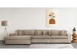 Sofa-Eckelement HOME AFFAIRE "Skara XXL L-Form", beige (dunkelbeige), B:400cm H:86cm T:190cm, 100% Polyester, Polsterelemente, Sofa-Eckelement, Lounge-Sofa XXL mit Federkern-Polsterung, in vielen Bezugsvarianten