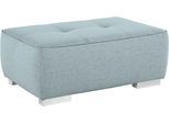 Hocker HOME AFFAIRE "Sapporo", blau (aqua), B:100cm H:40cm T:66cm, Luxus-Microfaser weich (90% Polyester, 10% Polyacryl);Struktur imprägniert (100% Polyester);Struktur fein (100% Polyester), Hocker, Hocker