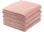 Handtücher SCHIESSER "Turin aus 100% Baumwolle in dezenter Reiskornoptik", rosa (hellrosa), B:50cm L:100cm, Frottier, Frottier, Handtücher, Handtücher, MADE IN GREEN by OEKO-TEX