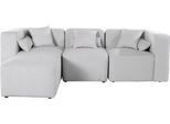 3-Sitzer HOME AFFAIRE "Sundstrup L-Form", grau (hellgrau), B:256cm H:76,5cm T:93cm, 93% Polyester, 6% Acryl, 1% Baumwolle, Sofas, 3-Sitzer, Modulserie, individuelle Zusammenstellung