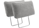 Kopfstütze SIT & MORE "Morris Jubi, B: 50 cm", grau (hellgrau), B:50cm H:25cm T:12cm, 100% Polyester, Polsterauflagen, Kopfstütze, Set: 2 Stück, passend zur Serie