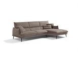Ecksofa EGOITALIANO "FUNNY, hochwertiges & aktuelles Design, bequeme Rückenlehne, L-Form", braun (schlammfarben), B:265cm H:90cm T:225cm, 100% Polyester, Sofas, Ecksofa, hochwertiger Sitzkomfort, L-Form
