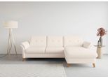 Ecksofa SIT & MORE "Göteborg", beige (creme), B:268cm H:90cm T:176cm, Sofas, Ecksofa, Sitztiefenverstellung und Federkern, wahlweise mit Bettfunktion