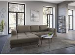 Ecksofa SIT & MORE "Bendigo L-Form", braun (schlamm), B:284cm H:84cm T:175cm, Sofas, Ecksofa, inklusive Sitztiefenverstellung, Bodenfreiheit 12 cm, in 2 Fußfarben