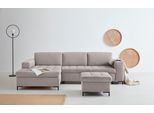 Ecksofa OTTO PRODUCTS "Grazzo, zeitlos & elegant, moderne Sitzheftung, Breite 266cm, L-Form", grau (taupe), B:266cm H:80cm T:162cm, 100% Polyester (recycelt), Sofas, Ecksofa, hochwertige Stoffe aus recyceltem Material, Steppung im Sitzbereich
