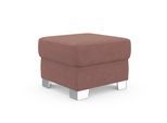 Hocker DOMO COLLECTION "Anzio", lila (malve), B:59cm H:43cm T:59cm, Hocker, Hocker, wahlweise mit Federkern