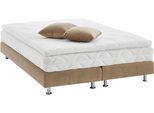 Boxbett "Nagoya", beige, B:140cm L:202cm, WESTFALIA SCHLAFKOMFORT, Komplettbetten, Boxbett, wählbar mit und ohne Topper, in H2, H3 und H4 erhältlich
