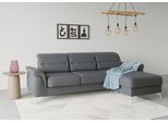 Ecksofa SIT & MORE "Sinatra L-Form", grau (dunkelgrau), B:258cm H:85cm T:170cm, 98% Polyester, 2% Polyamid, Sofas, Ecksofa, mit Recamiere, optinal mit Kopfteilverstellung und Armteilfunktion