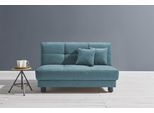 Schlafsofa ELL + ELL "Tilda", blau (petrol), B:145cm H:90cm T:100cm, 100% Polyester, Sofas, Schlafsofa, Breite 145 cm, inkl. 2 Zierkissen