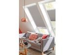 Dachfensterplissee SUNLINES "StartUp Style Honeycomb TL", grau (grau, weiß), B:61,3cm H:121,5cm, Obermaterial: 100% Polyester, Plissees, Dachfensterplissee, mit Führungsschienen