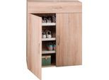 Schuhkommode WIMEX "Multiraumkonzept", braun (eiche sägerau, nachbildung), B:80cm H:98cm T:40cm, Holzwerkstoff, Sideboards, Schuhkommode, Schubkästen auf Metallschienen