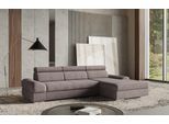 Ecksofa SIT & MORE "Broadway L-Form", grau (taupe), B:284cm H:79cm T:171cm, 90% Polyester, 10% Polyamid, Sofas, Ecksofa, inklusive Kopfteilverstellung, wahlweise mit Bettfunktion