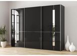 Schwebetürenschrank MUSTERRING "Imola W", grau (graphit), B:295,2cm H:236cm T:67cm, Floatglas, Holzwerkstoff, Schränke, Schwebetürenschrank, inkl. Einlegeböden und Kleiderstangen, mit Glastüren inkl. Zierspiegel