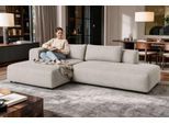 Ecksofa OTTO HOME "TIARRA Design-Sofa mit Ottomane recht/links bestellbar, Breite 287 cm", beige (hellbeige), B:287cm H:76cm T:168cm, 100% Polyester, Sofas, Ecksofa, L-Form mit hochelastischer Schaum und Wellenunterfederung