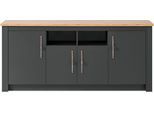 Spülenschrank OTTO HOME "KS-Westminster", grau (grau dunkel), B:204cm H:92cm T:60cm, Schränke, Spülenschrank, im romantischen Landhausstil, Breite 204 cm, exclusiv by Otto