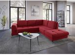Ecksofa SIT & MORE "Bendigo L-Form", rot, B:258cm H:84cm T:226cm, Sofas, Ecksofa, inklusive Sitztiefenverstellung, Bodenfreiheit 12 cm, in 2 Fußfarben