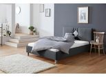 Polsterbett, schwarz (charcoal), B:150cm H:98cm L:210cm, Bezug Bett: 100% Polyester;Bonnell-Federkernmatratze: 51% Polypropylen, 39% Polyester, 10% Baumwolle;Kaltschaummatratze: 100% Polyester, Bezug abnehm- und waschbar bis 60C, WESTFALIA SCHLAFKOMFORT, Betten, Polsterbett