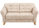 2-Sitzer HOME AFFAIRE "Trondheim", beige, B:163cm H:89cm T:90cm, Luxus-Microfaser Lederoptik (100% Polyester);Struktur weich ( 97% Polyester, 3% Baumwolle);Luxus-Microfaser ALTARA NUBUCK (100% Polyester), Sofas, 2-Sitzer, mit Federkern, Knopfheftung im Rücken