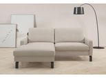 Ecksofa HOME AFFAIRE "Lecce, L-Form, Federkernpolsterung, Breite 194 cm", taupe, B:194cm H:86cm T:164cm, 100% Polyester, Sofas, Ecksofa, inkl. saugroboterfreundliche Höhe & schmale Armlehnen