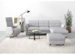 Ecksofa SIT & MORE "Grenoble L-Form mit Federkern", silber, B:251cm H:85cm T:161cm, Sofas, Ecksofa, wahlweise mit Bettfunktion, Bettkasten, Arm- und Kopfteilverstellung