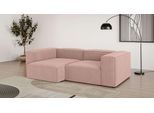 Ecksofa OTTO HOME "XL HAILY L-Form, Modularsofa extra tief, Sitztiefe 100/130 cm", rot (coral), B:260cm H:72cm T:160cm, 100% Polyester, Sofas, Ecksofa, als Modul oder separat verwendbar, für individuelle Zusammenstellung