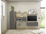 Büromöbel-Set HOME AFFAIRE "CiTY/GiRON", grau (anthrazit), B:250cm H:158cm T:40cm, Arbeitsmöbel-Sets, Büromöbel-Set, Wandsekretär, Home Office