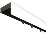Gardinenschiene SN DECO GROUP "Vorhangschiene SH (1) mit Blende 5 cm" Gr. 9, schwarz-weiß (schwarz, weiß), L:450cm T:4,7cm, Kunststoff, Gardinenstangen, Gardinenschiene