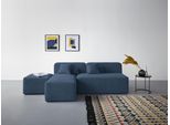 Ecksofa HOME AFFAIRE "Sundstrup L-Form", blau, B:220cm H:76,5cm T:153cm, 100% Polyester, Sofas, Ecksofa, Modulserie, individuelle Zusammenstellung