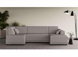 Wohnlandschaft HOME AFFAIRE "TAMMO", grau (taupe), B:296cm H:80cm T:162cm, 100% Polyester, Sofas, Wohnlandschaft, U-Form