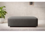 Hocker "PIARA, Polsterhocker mit Kedernaht, Cord, Leinenoptik o. Strukturstoff", grau (anthrazit), B:130cm H:44cm T:62cm, 100% Polyester, LEGER HOME BY LENA GERCKE, Hocker, Hocker, zur Serie PIARA, rechteckig, schwarze Füße, bequemer Sitzkomfort