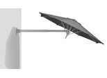 Sonnenschirm SCHNEIDER SCHIRME "»Muro« Wandschirm, Ø 250 cm", grau (anthrazit), Obermaterial: 100% Polyester, Standschirme, Sonnenschirm, hochwertiger Schattenspender für Ihren Garten