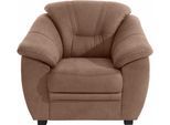 Sessel SIT & MORE "Savoni", braun, B:103cm H:90cm T:90cm, NaturLEDER: Bitte beachten Sie, dass Lederbezüge mehr Nähte aufweisen als Stoffbezüge.;Struktur ( 100% Polyester);NaturLEDER (echtes Rindsleder) in Sitz und Rücken. Korpus in passendem Kunstleder SOFTLUX bezogen;Luxus-Microfaser ALTARA NUBUCK (100% Polyester), Sessel, Sessel