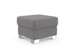 Hocker DOMO COLLECTION "Anzio", grau, B:59cm H:43cm T:59cm, Hocker, Hocker, wahlweise mit Federkern