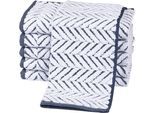 Gaestehandtuecher ROSS "Sensual 9002", blau (nachtblau, weiß), B:30cm L:50cm, Frottier, Obermaterial: 100% Baumwolle, Handtücher, Gaestehandtuecher, im Zopfmusterstil