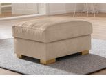 Hocker HOME AFFAIRE "Ventura", beige, B:70cm H:44cm T:70cm, Struktur (100% Polyester);Luxus-Microfaser (90% Polyester, 10% Polyamid);Luxus-Microfaser in Lederoptik (100% Polyester), Hocker, Hocker