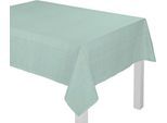 Tischdecke ADAM "Scribble", blau (natur, hellblau), B:250cm L:145cm, Bio-Baumwolle, Leinen, Tischdecken, Tischdecke, aus Leinen und Bio-Baumwolle,Made in Germany