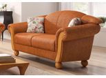 2-Sitzer HOME AFFAIRE "Milano, bequem durch Federkern, kompakte Stellmaße: Breite 159cm", orange (terrakotta), B:159cm H:83cm T:81cm, Chenille »Esparta« (70% Polyacryl, 30% Polyester) auf Korpus und Zierkissen, Sitz und Rücken im Blumenmuster »Paradise« (100% Polyester);Chenille »Esparta« (70% Polyacryl, 30% Polyester) mit Zierkissen im Blumenmuster »Paradise« (100% Polyester), Sofas, 2-Sitzer