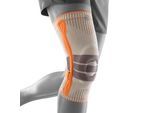 Kniebandage BAUERFEIND "Outdoor Knee Support", Gr. XS, orange (orange l), Polyamid, Bandagen Kniebandage, mit Omega-Pad, abnehmbares und einstellbares Strapsystem