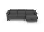 Ecksofa SIT & MORE "Freetown L-Form", grau (graphite), B:257cm H:84cm T:166cm, Sofas, Ecksofa, inklusive Kopfteilverstellung und komfortablem Federkern