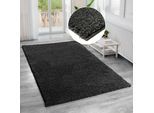 Hochflor-Teppich BRUNO BANANI "Shaggy Soft" Gr. 7, grau (dunkelgrau), B:240cm H:30mm L:320cm, Kunstfaser, Teppiche, Hochflor-Teppich, gewebt, Uni Farben, besonders weich und kuschelig, Kundenliebling