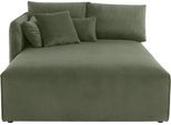 Ottomane OTTO HOME "Nöre", grün (dunkelgrün), B:138cm H:86cm T:168cm, 92% Polyester, 8% Polyamid, Sofas, Ottomane, Lounge-Modul - zum eigenen Zusammenstellen, Breite 138cm, Tiefe 168cm